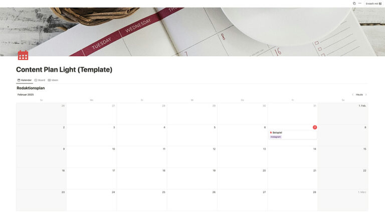 Notion Redaktionsplan