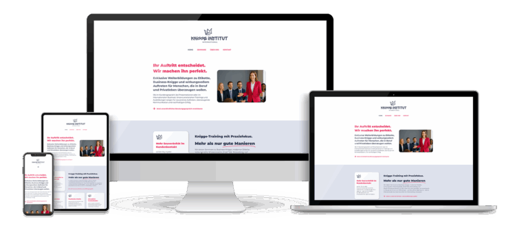 Webdesign - Knigge Institut ScreenMockUp